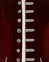 Men's Maroon Velvet Gothic Coat